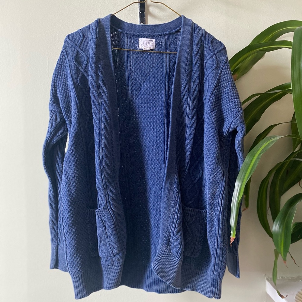 Cozy blue cardigan